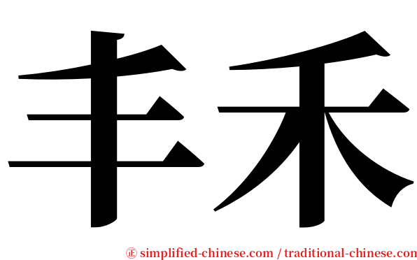 丰禾 serif font