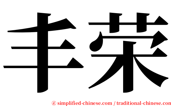 丰荣 serif font