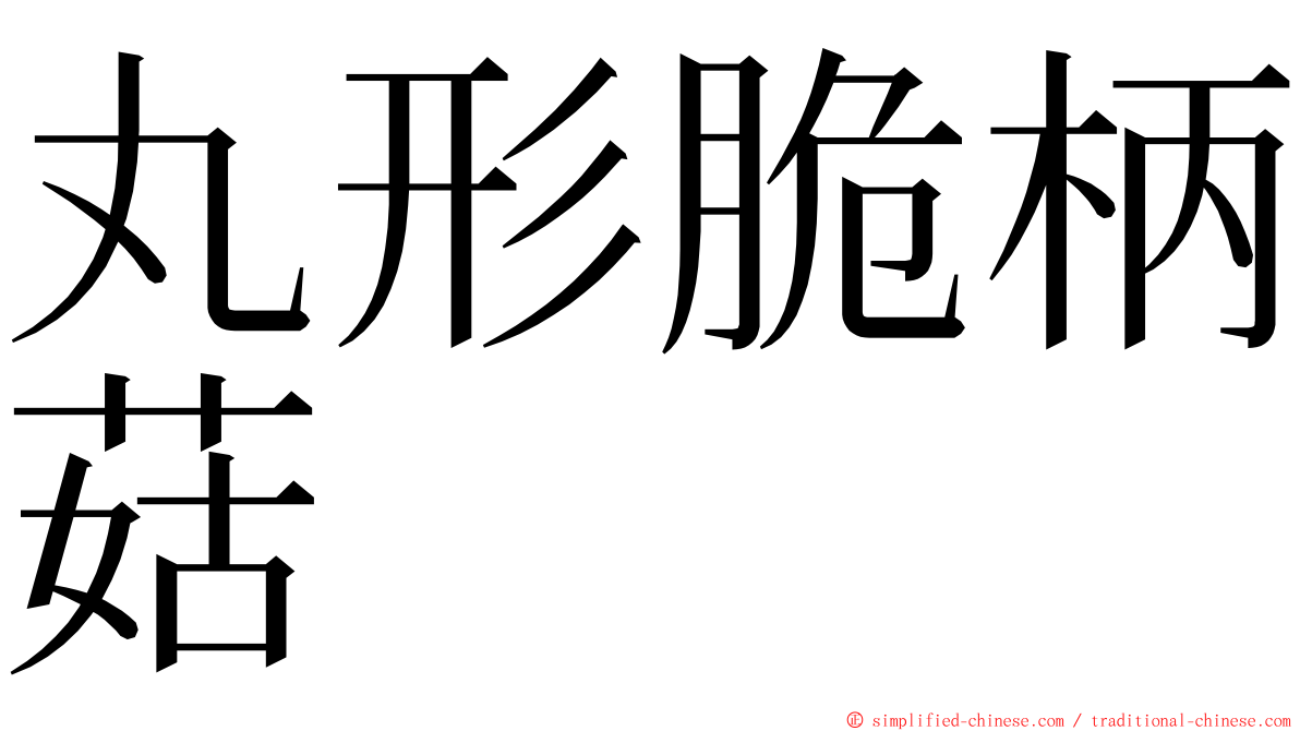 丸形脆柄菇 ming font