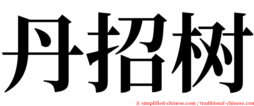 丹招树 serif font