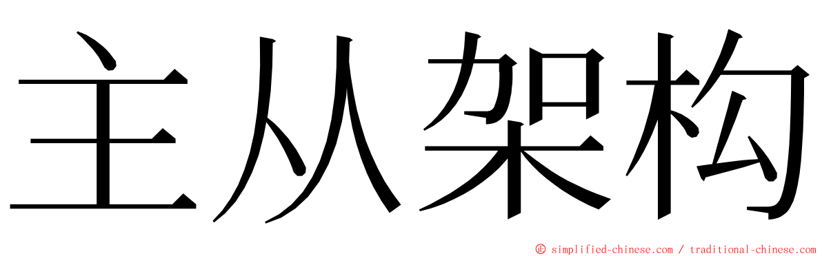 主从架构 ming font