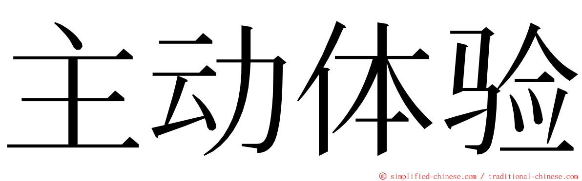 主动体验 ming font