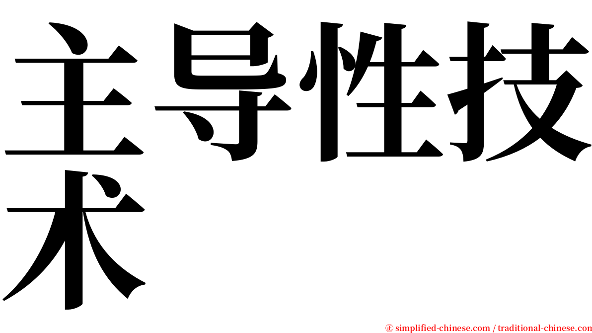 主导性技术 serif font