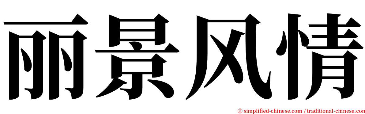 丽景风情 serif font