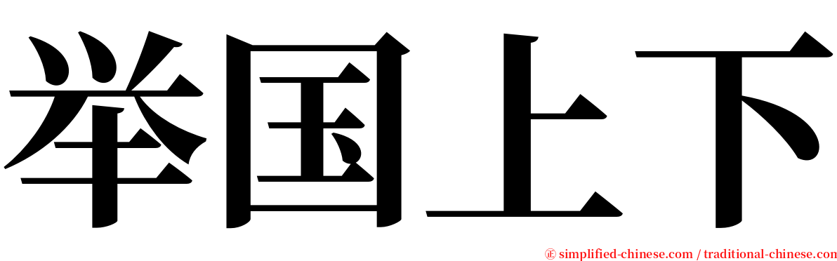 举国上下 serif font