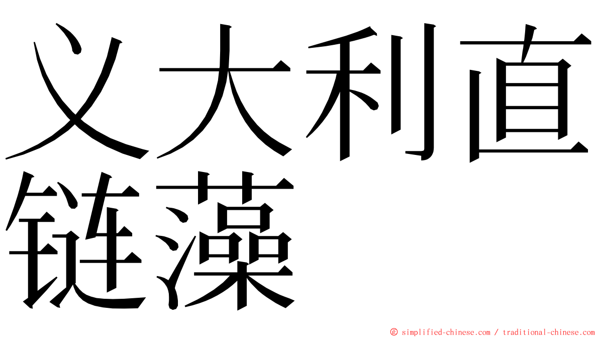 义大利直链藻 ming font