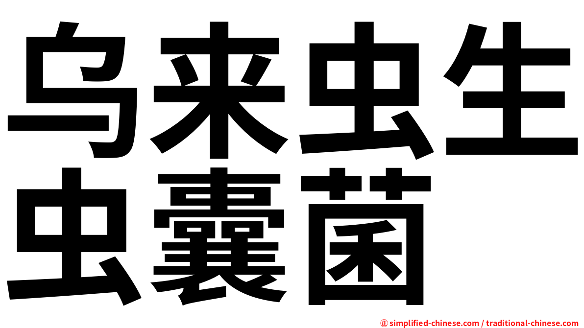 乌来虫生虫囊菌
