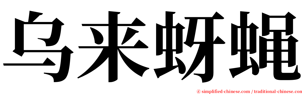 乌来蚜蝇 serif font