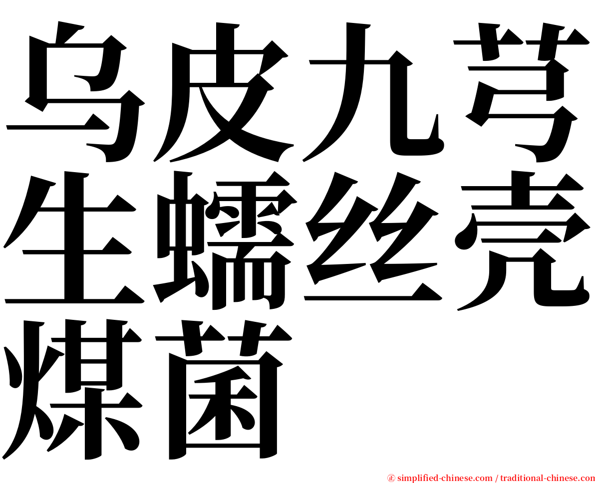 乌皮九芎生蠕丝壳煤菌 serif font