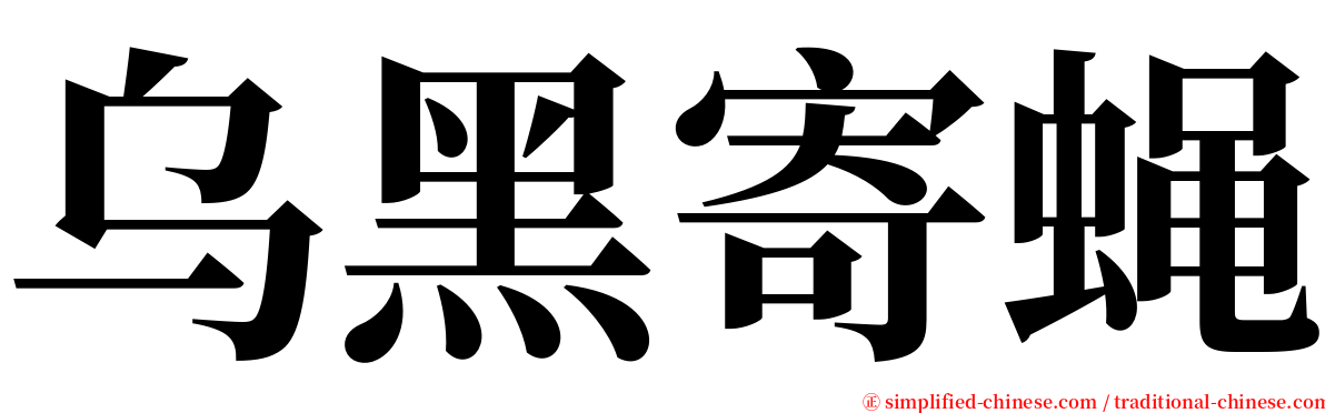 乌黑寄蝇 serif font