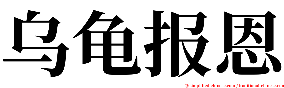 乌龟报恩 serif font