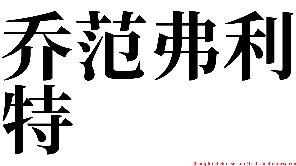 乔范弗利特 serif font