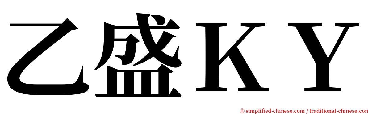 乙盛ＫＹ serif font