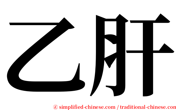 乙肝 serif font