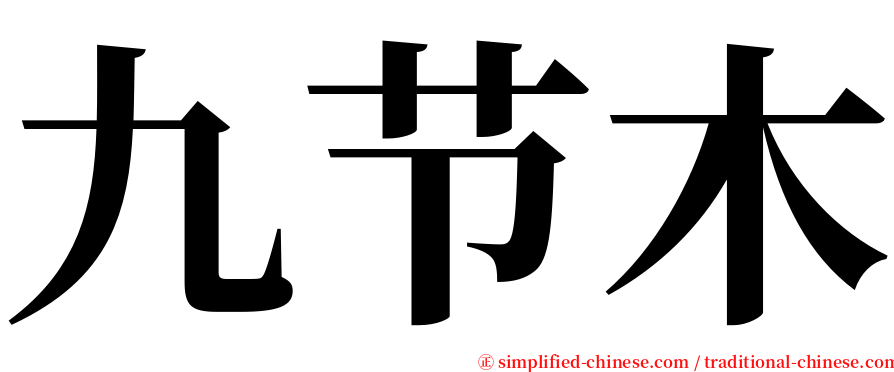 九节木 serif font