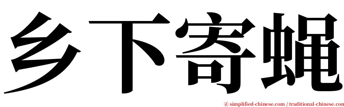 乡下寄蝇 serif font