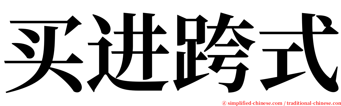 买进跨式 serif font