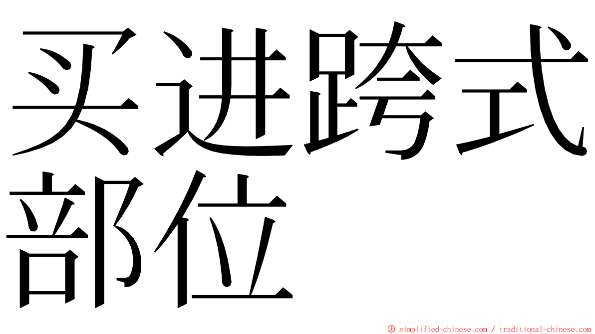 买进跨式部位 ming font