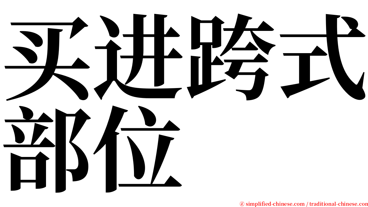 买进跨式部位 serif font