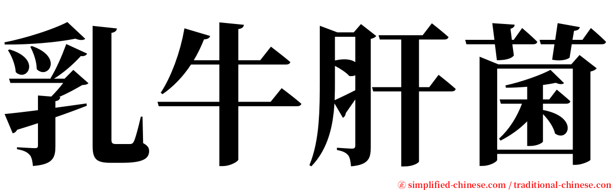 乳牛肝菌 serif font