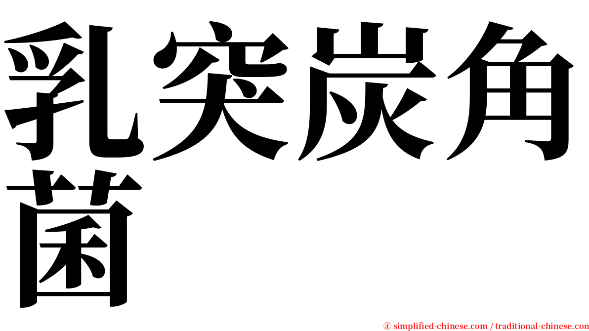 乳突炭角菌 serif font