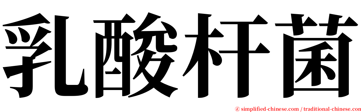 乳酸杆菌 serif font