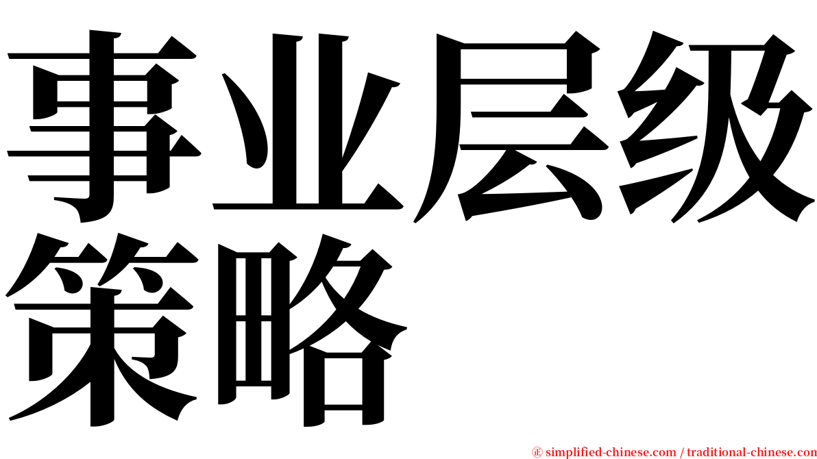 事业层级策略 serif font