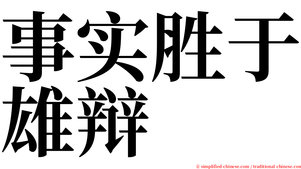 事实胜于雄辩 serif font