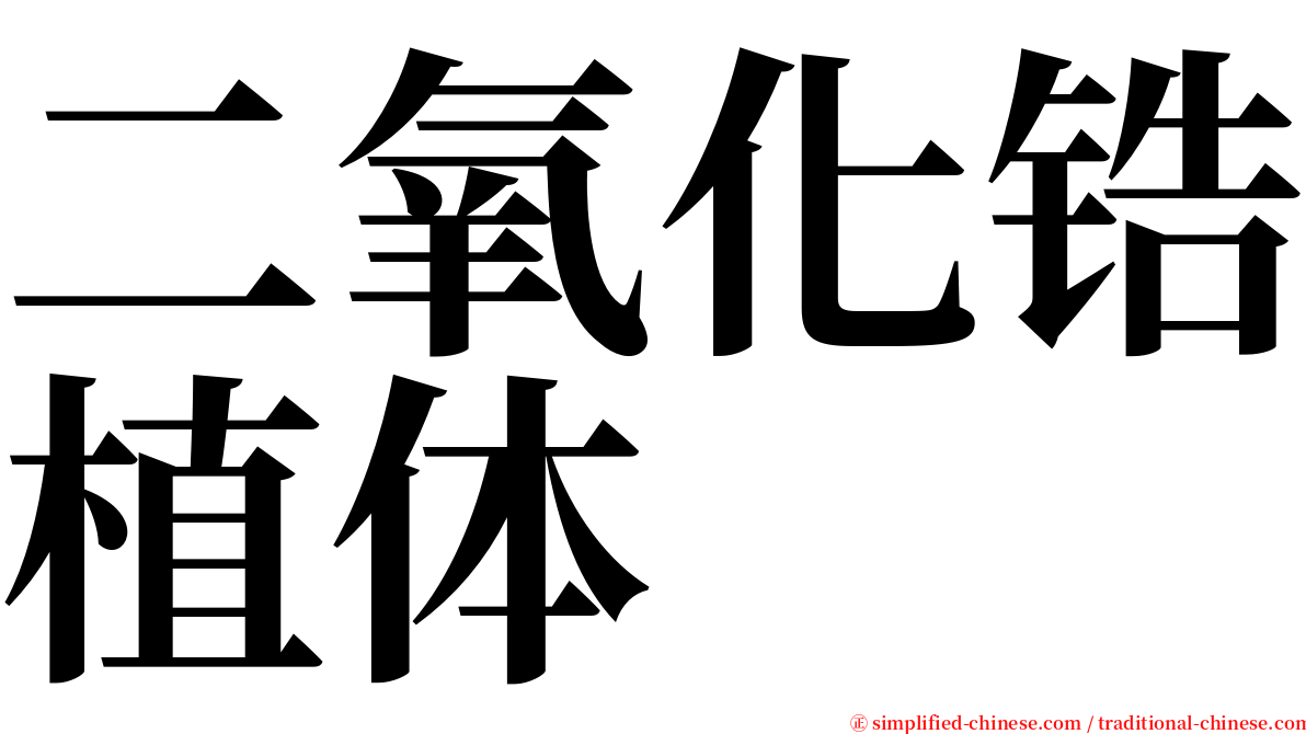 二氧化锆植体 serif font