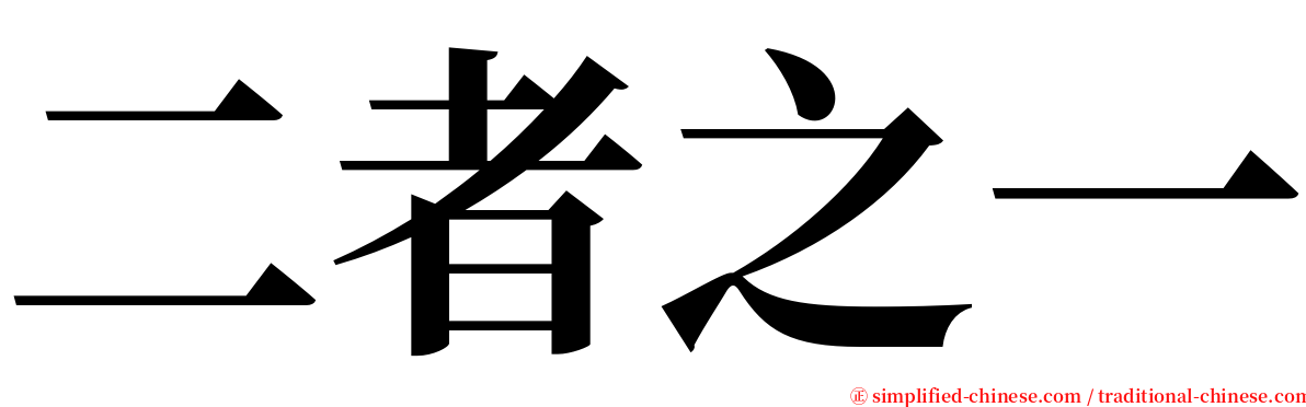 二者之一 serif font