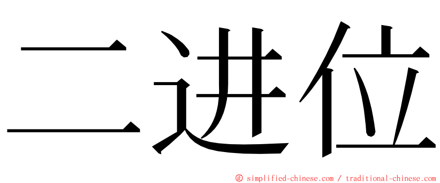 二进位 ming font