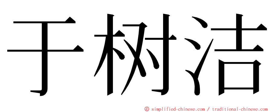 于树洁 ming font