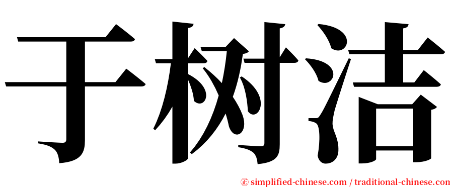 于树洁 serif font