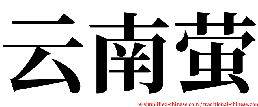 云南萤 serif font