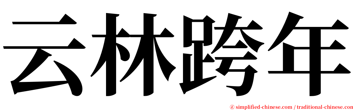 云林跨年 serif font