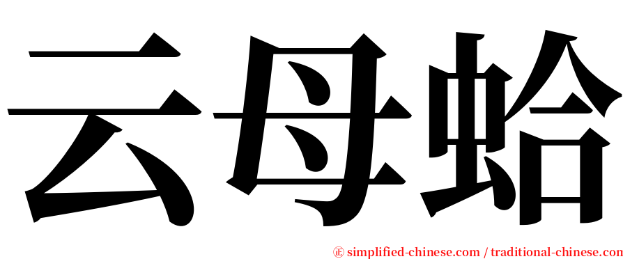 云母蛤 serif font