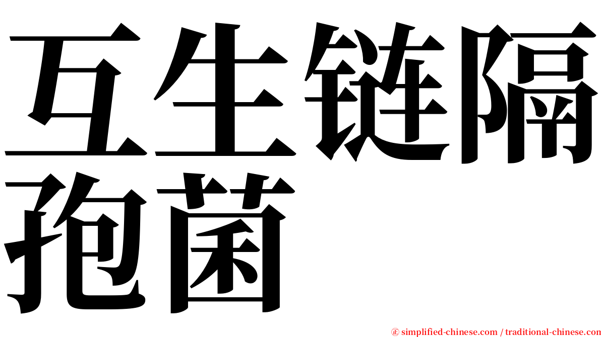 互生链隔孢菌 serif font