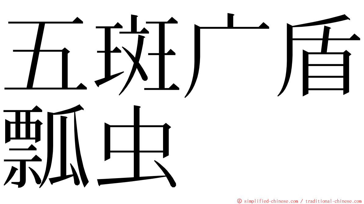 五斑广盾瓢虫 ming font