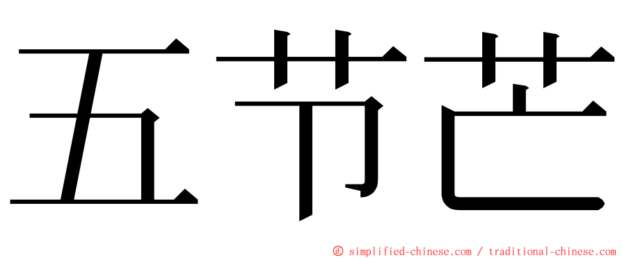 五节芒 ming font