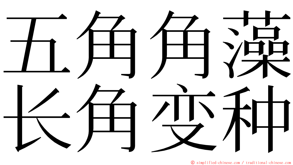 五角角藻长角变种 ming font