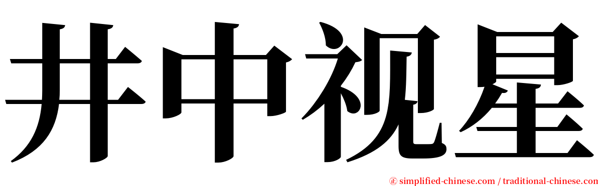 井中视星 serif font