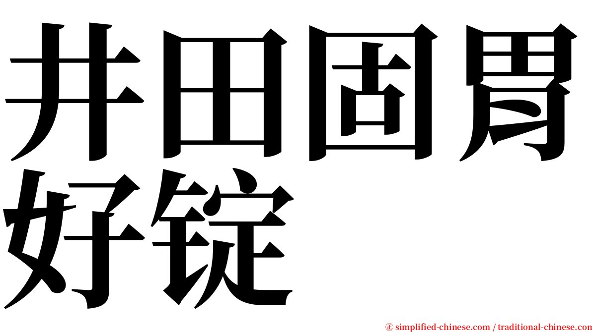 井田固胃好锭 serif font