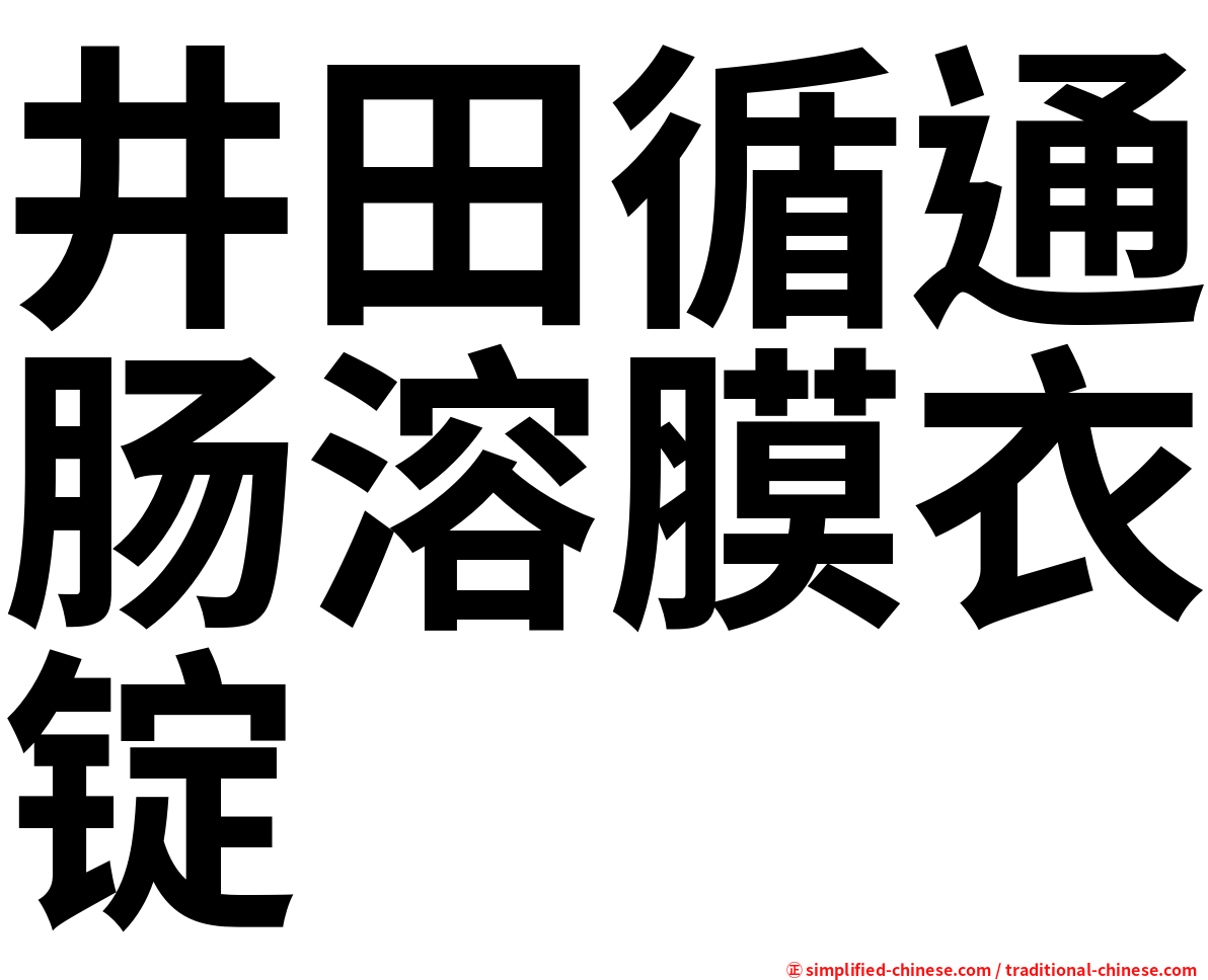 井田循通肠溶膜衣锭