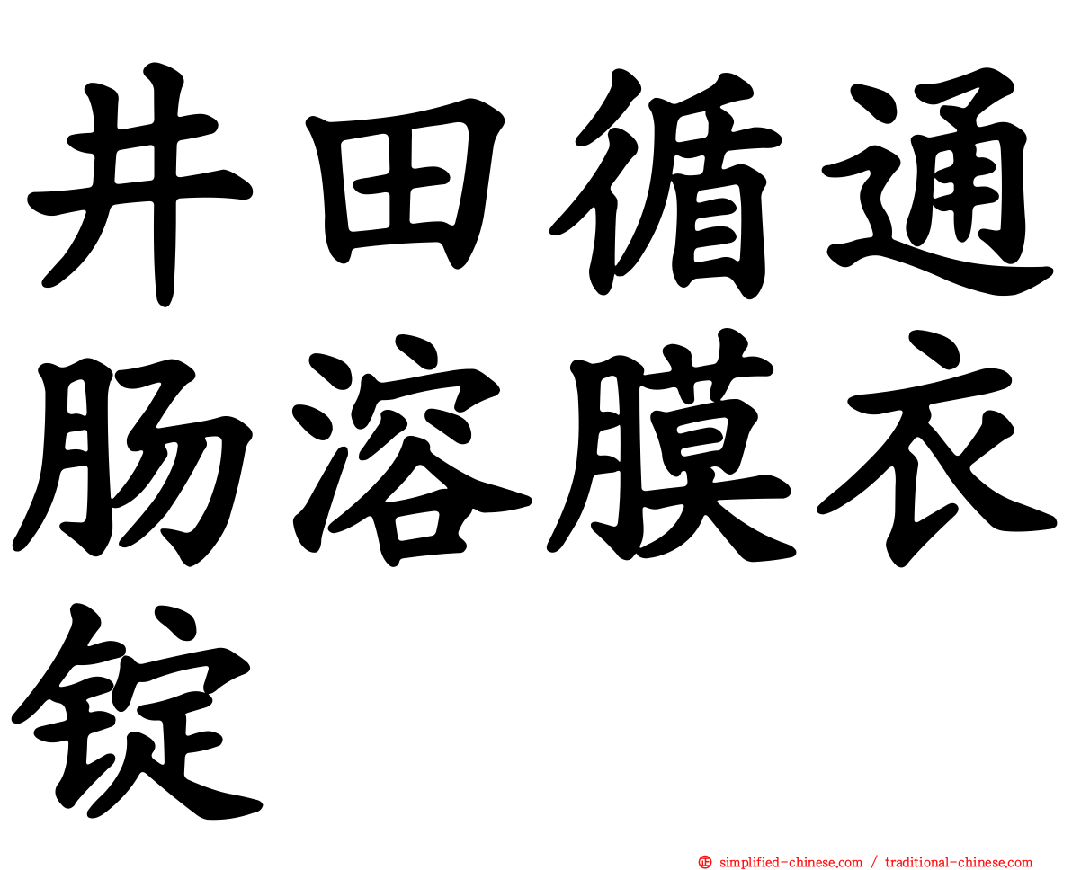 井田循通肠溶膜衣锭