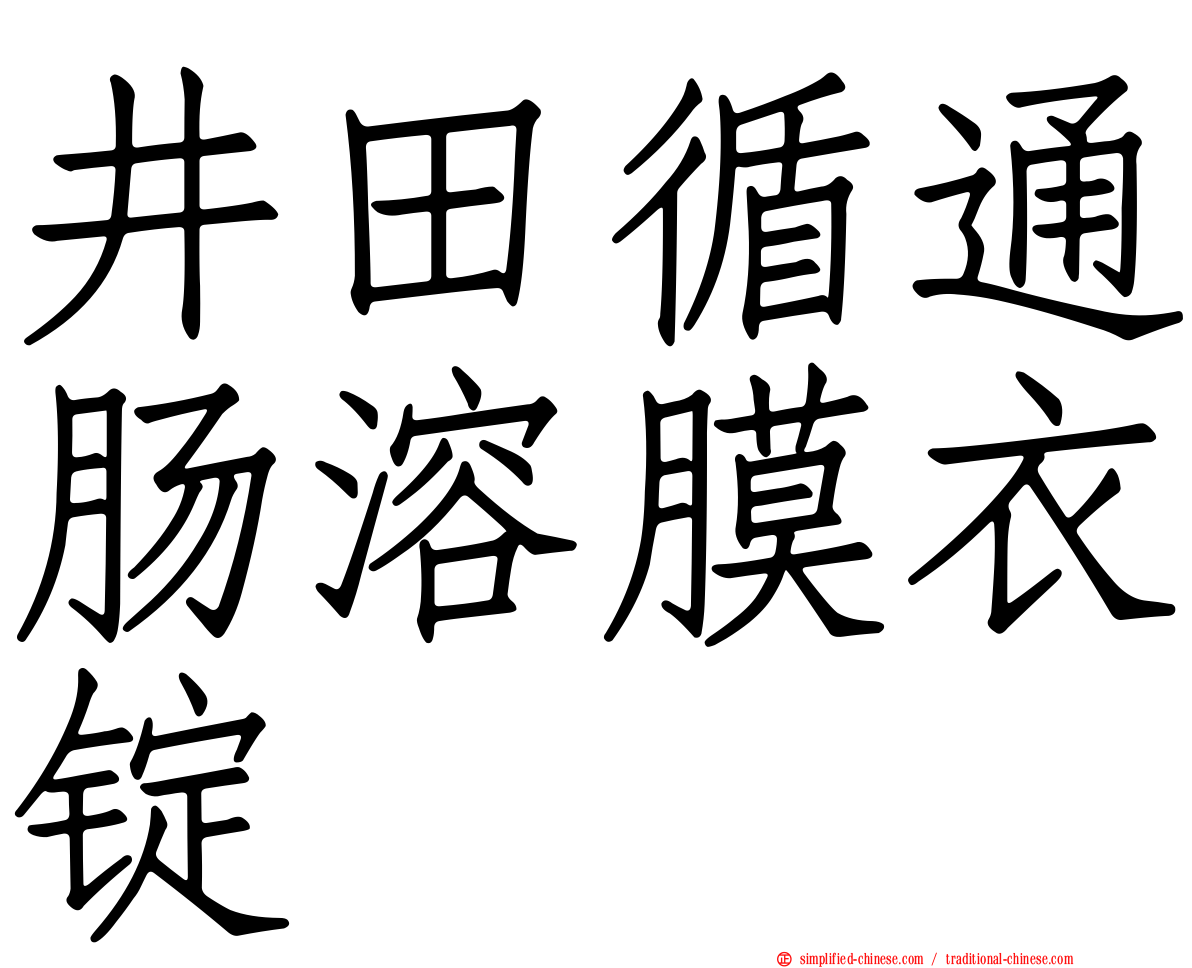 井田循通肠溶膜衣锭