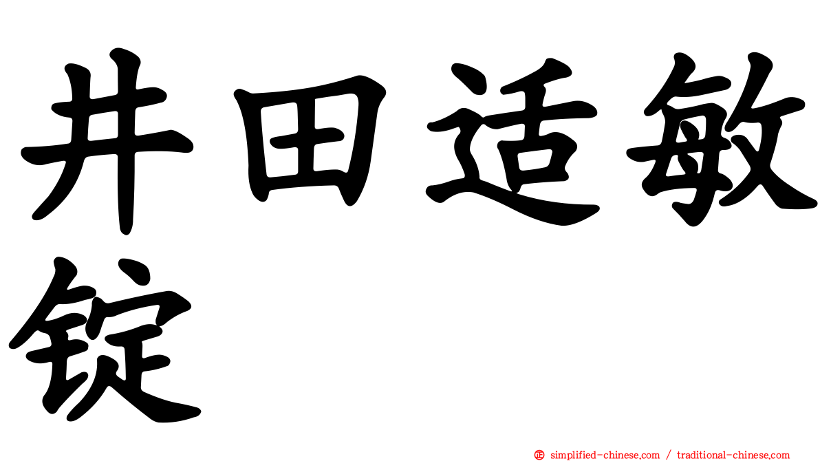 井田适敏锭