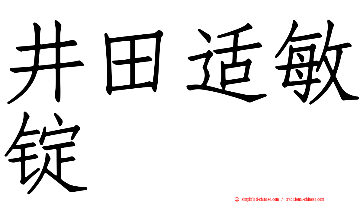 井田适敏锭