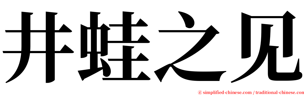 井蛙之见 serif font