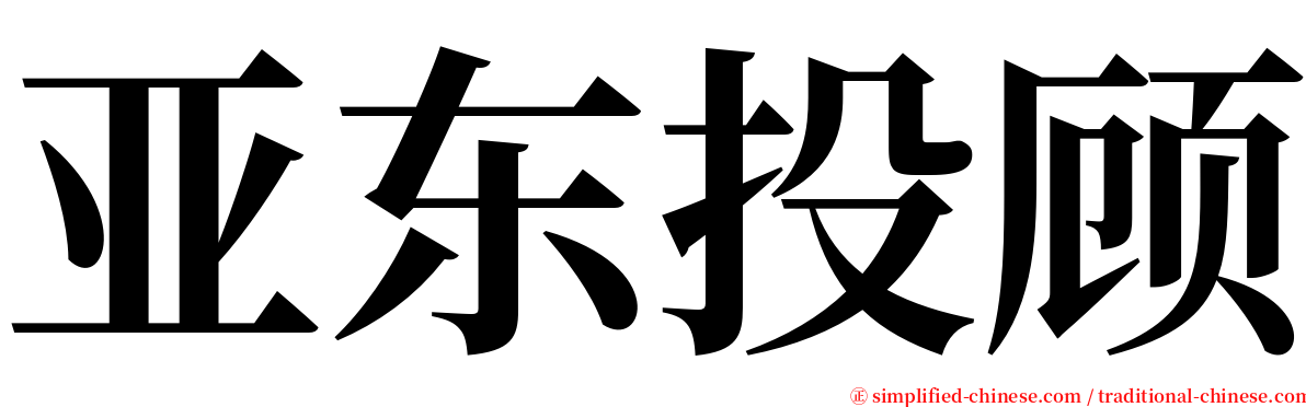 亚东投顾 serif font