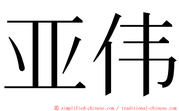 亚伟 ming font
